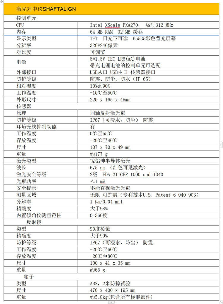 普盧福SHAFTALIGN激光對中儀